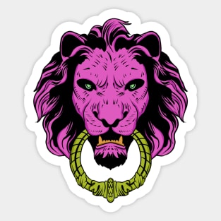 Pink lion Sticker